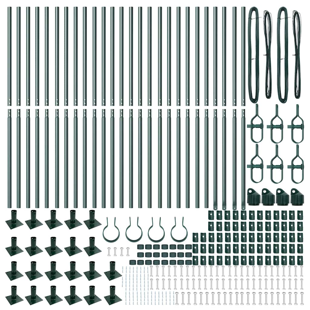 Stup za ogradu 26 pcs Siva 3,2 x 3,2 x 150 cm