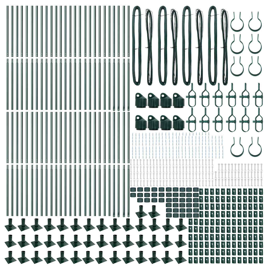 Stup za ogradu 52 pcs Siva 3,2 x 3,2 x 150 cm