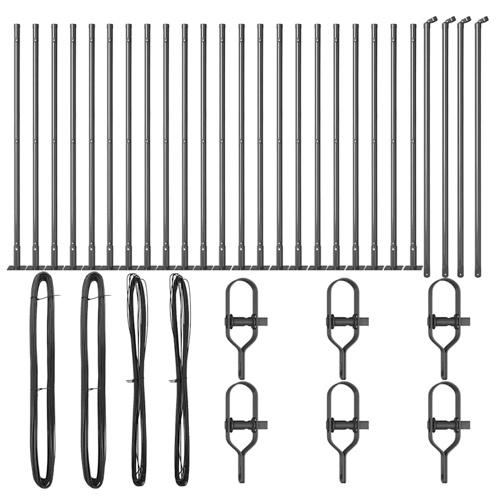 Stup za ogradu 26 pcs Siva 3,2 x 3,2 x 70 cm