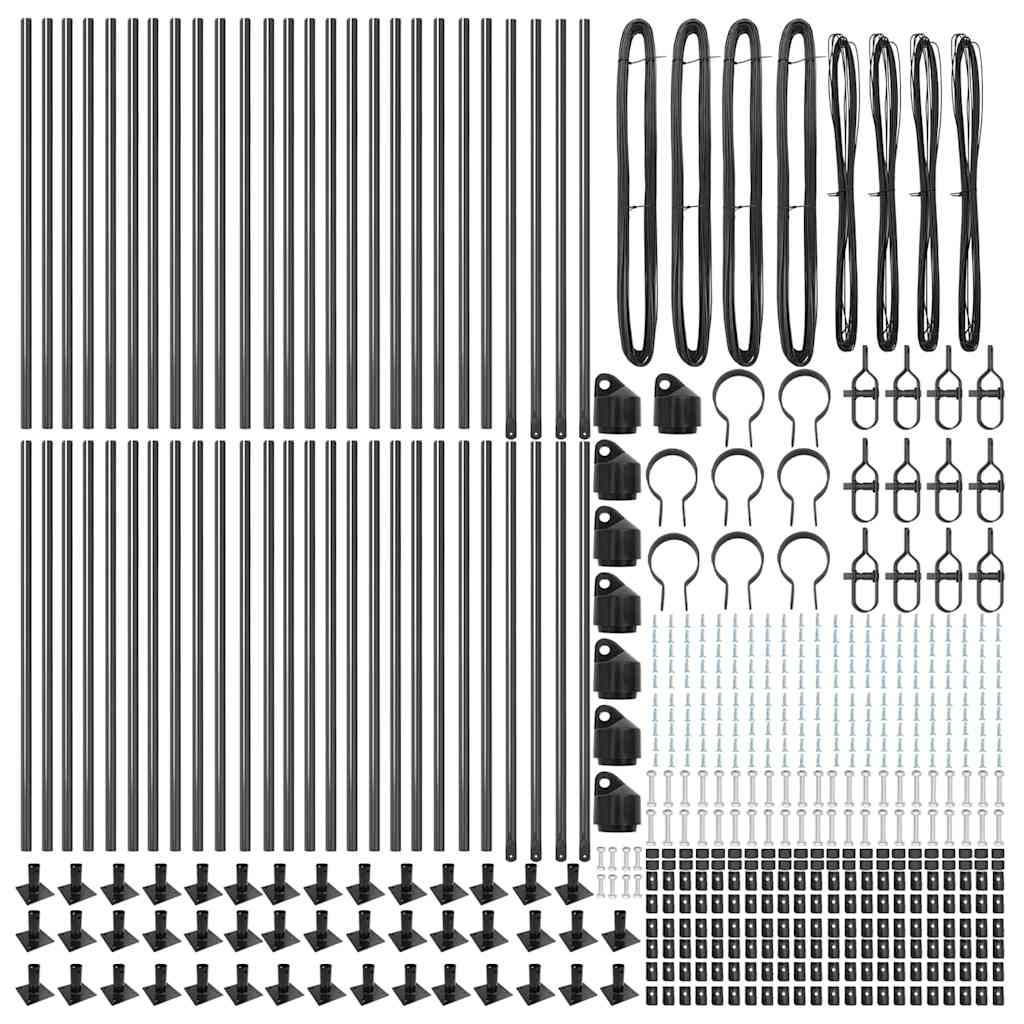 Stup za ogradu 52 pcs Siva 3,2 x 3,2 x 70 cm
