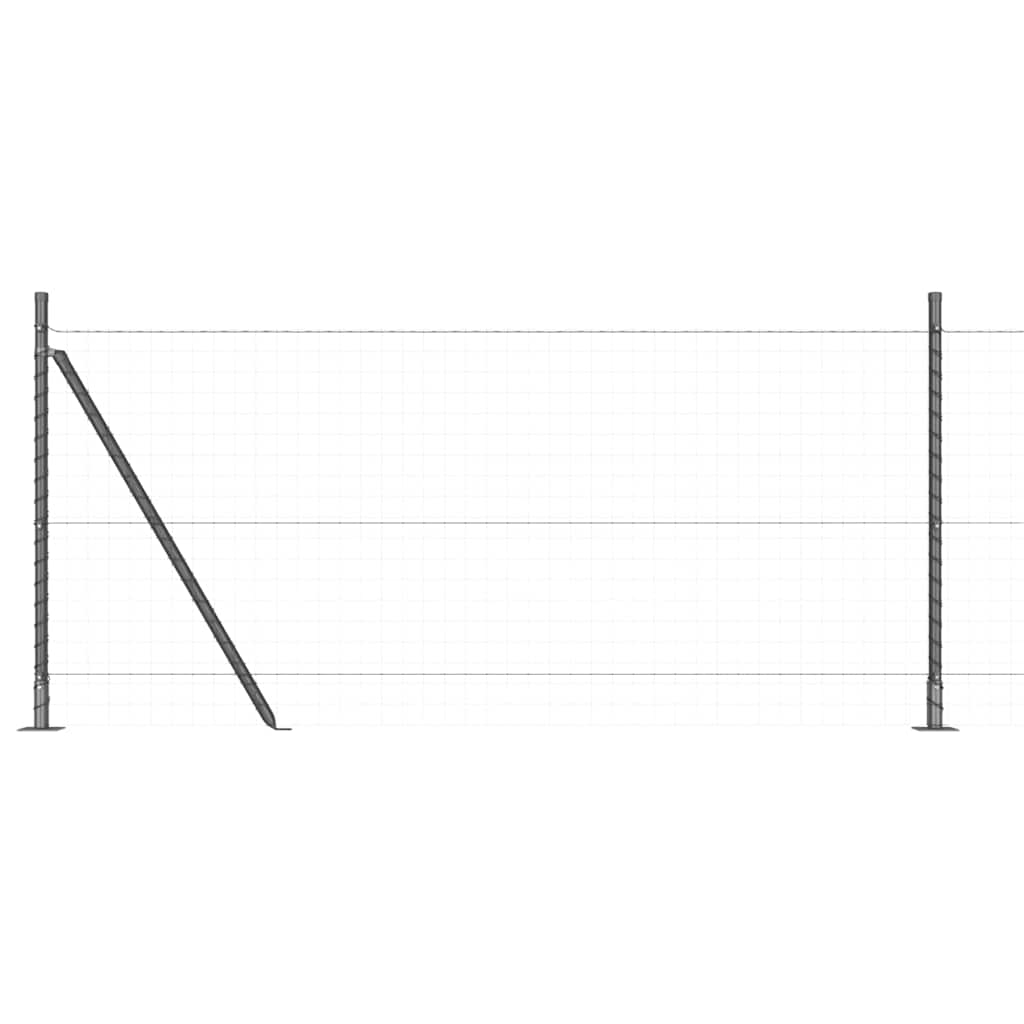 Stup za ogradu 26 pcs Siva 3,2 x 3,2 x 90 cm