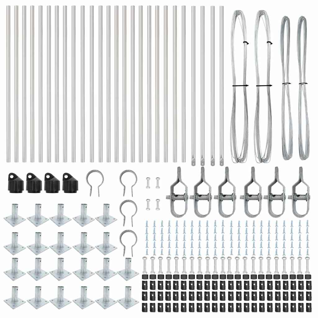 Stup za ogradu 26 pcs Siva 3,2 x 3,2 x 70 cm