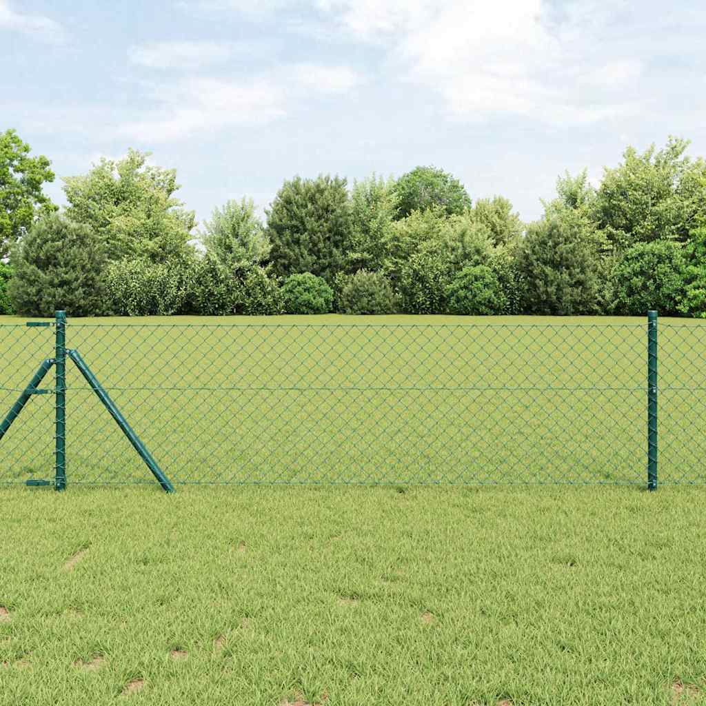 Stup za ogradu Zelena 10 x 0,4 m (mreža 40 x 40 mm) Čelik i PVC