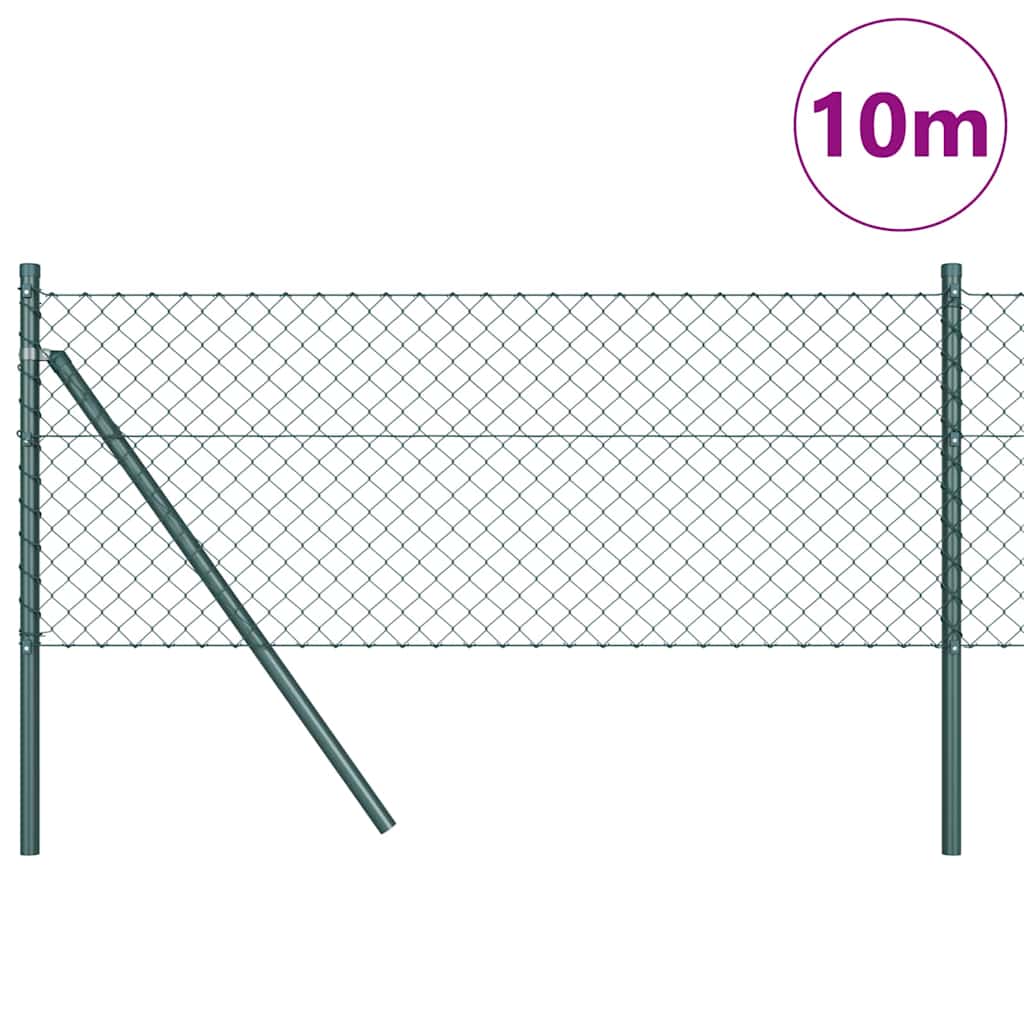 Stup za ogradu Zelena 10 x 0,6 m (40 x 40 mm mreža) Čelik i PVC