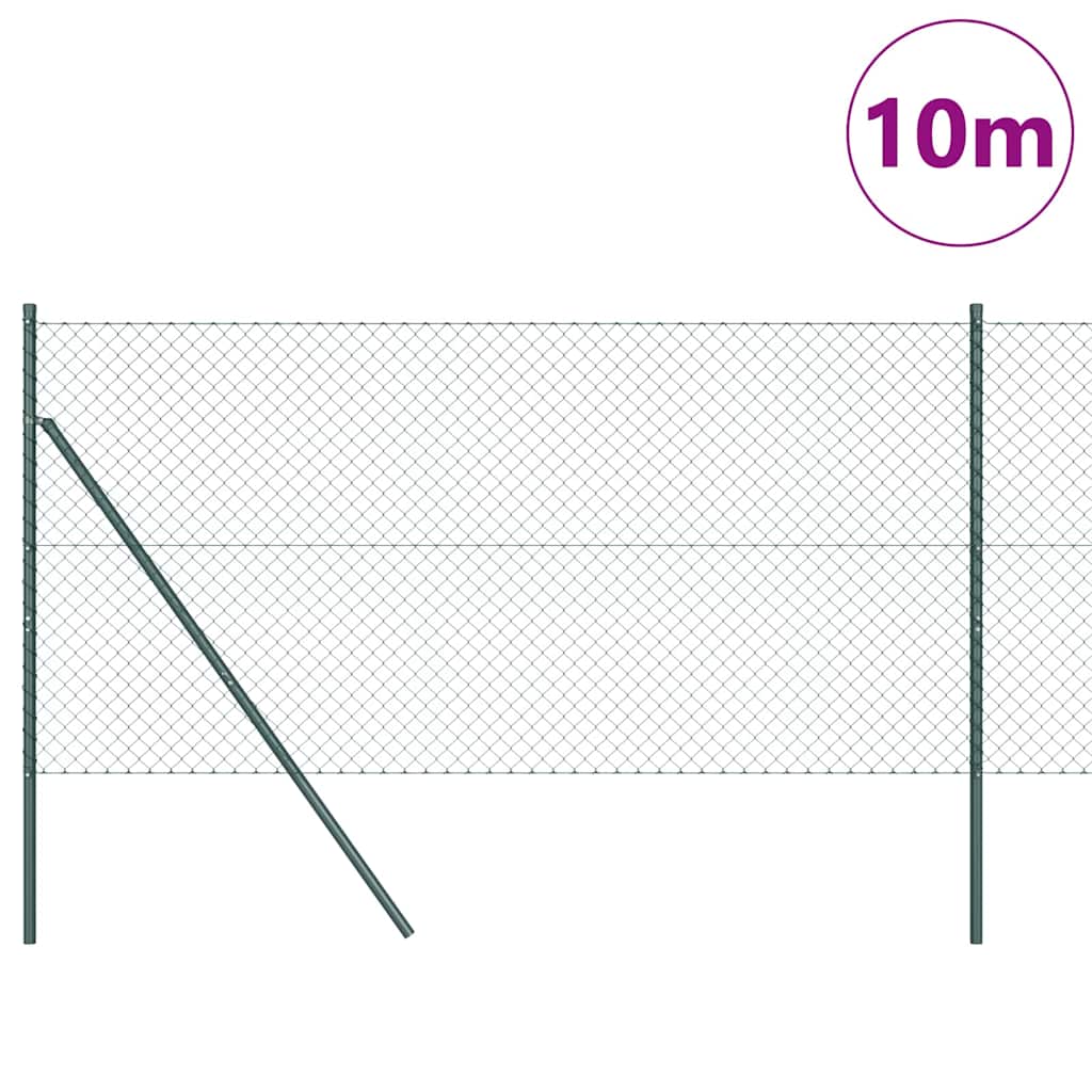 Stup za ogradu Zelena 10 x 1 m (mreža 40 x 40 mm) Čelik i PVC