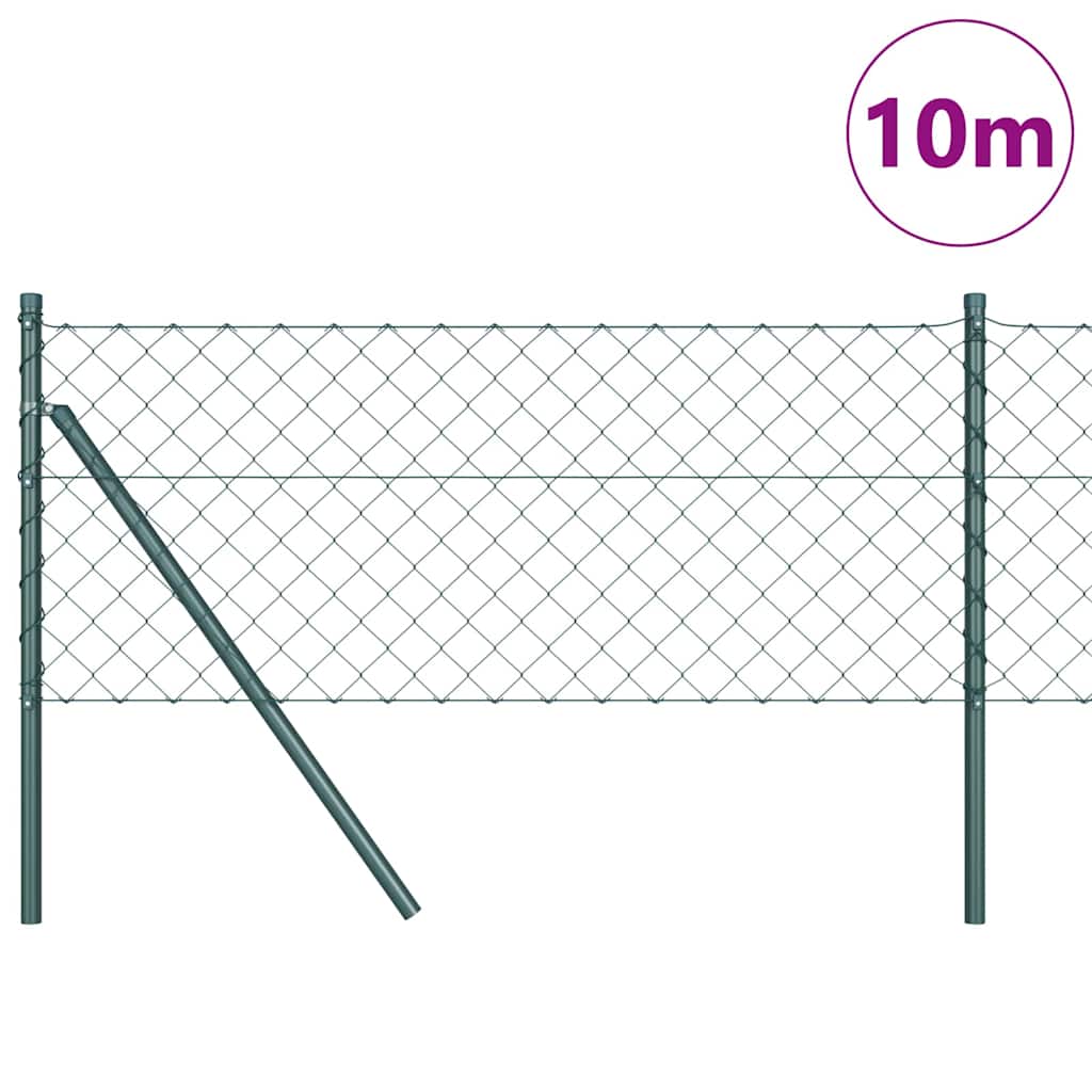 Stup za ogradu Zelena 10 x 0,4 m (mreža 60 x 60 mm) Čelik i PVC