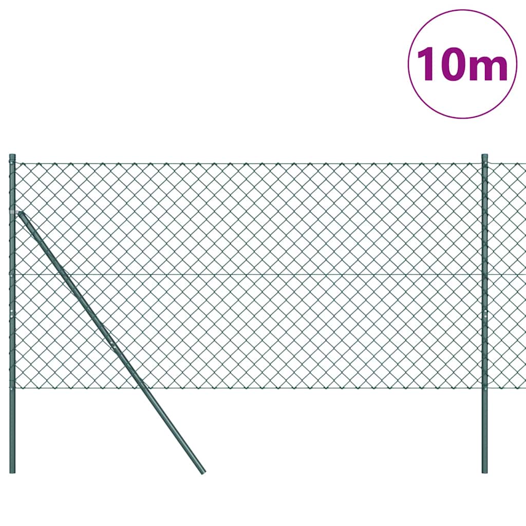 Stup za ogradu Zelena 10 x 1,5 m (60 x 60 mm mreža) Čelik i PVC