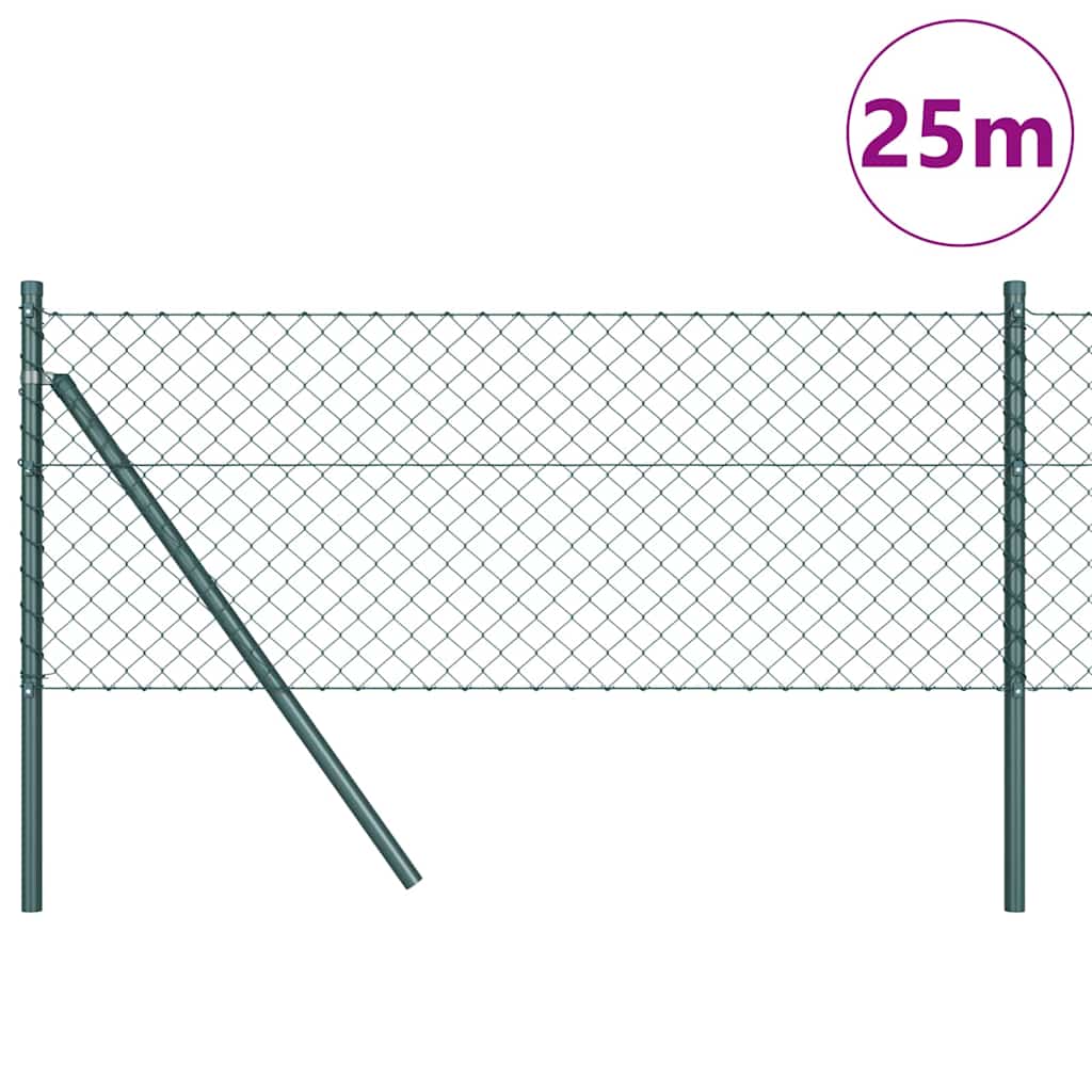 Stup za ogradu Zelena 25 x 0,4 m (40 x 40 mm mreža) Čelik i PVC
