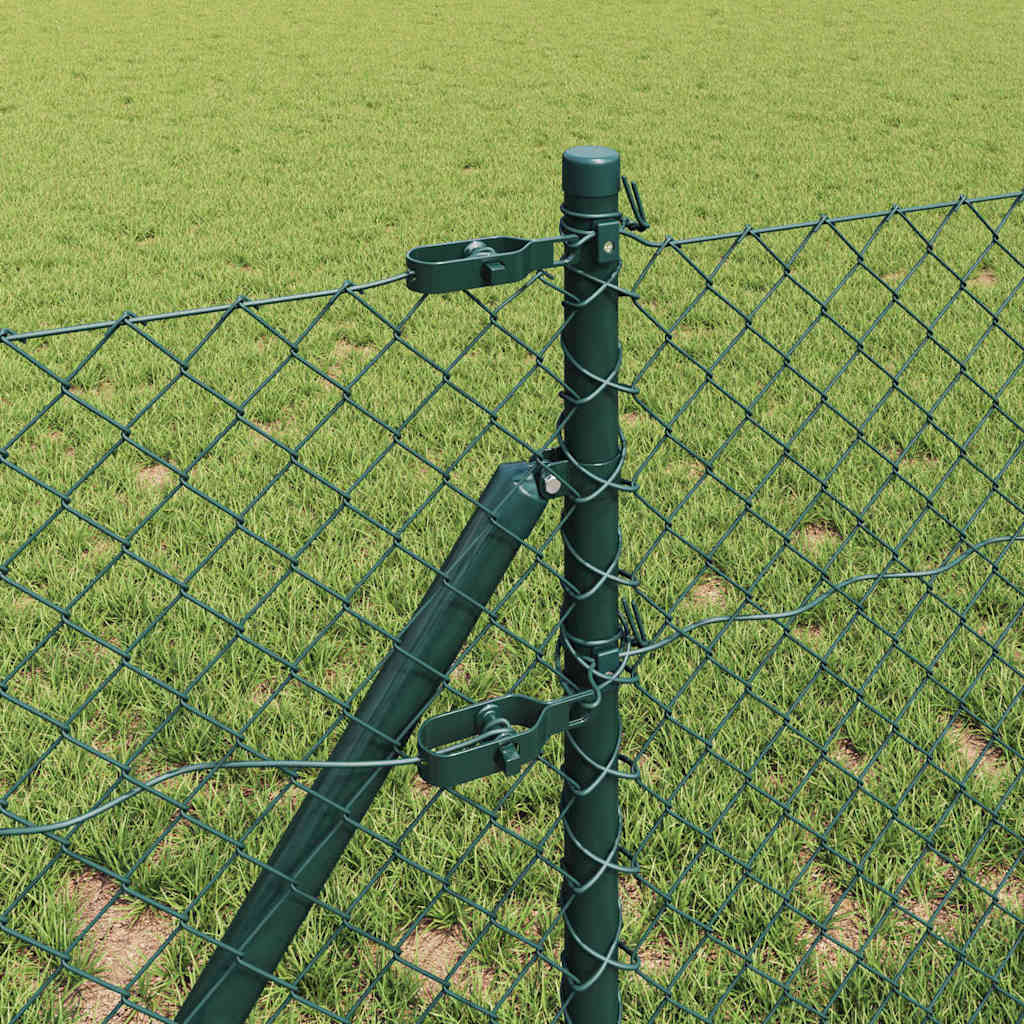Stup za ogradu Zelena 25 x 0,6 m (40 x 40 mm mreža) Čelik i PVC