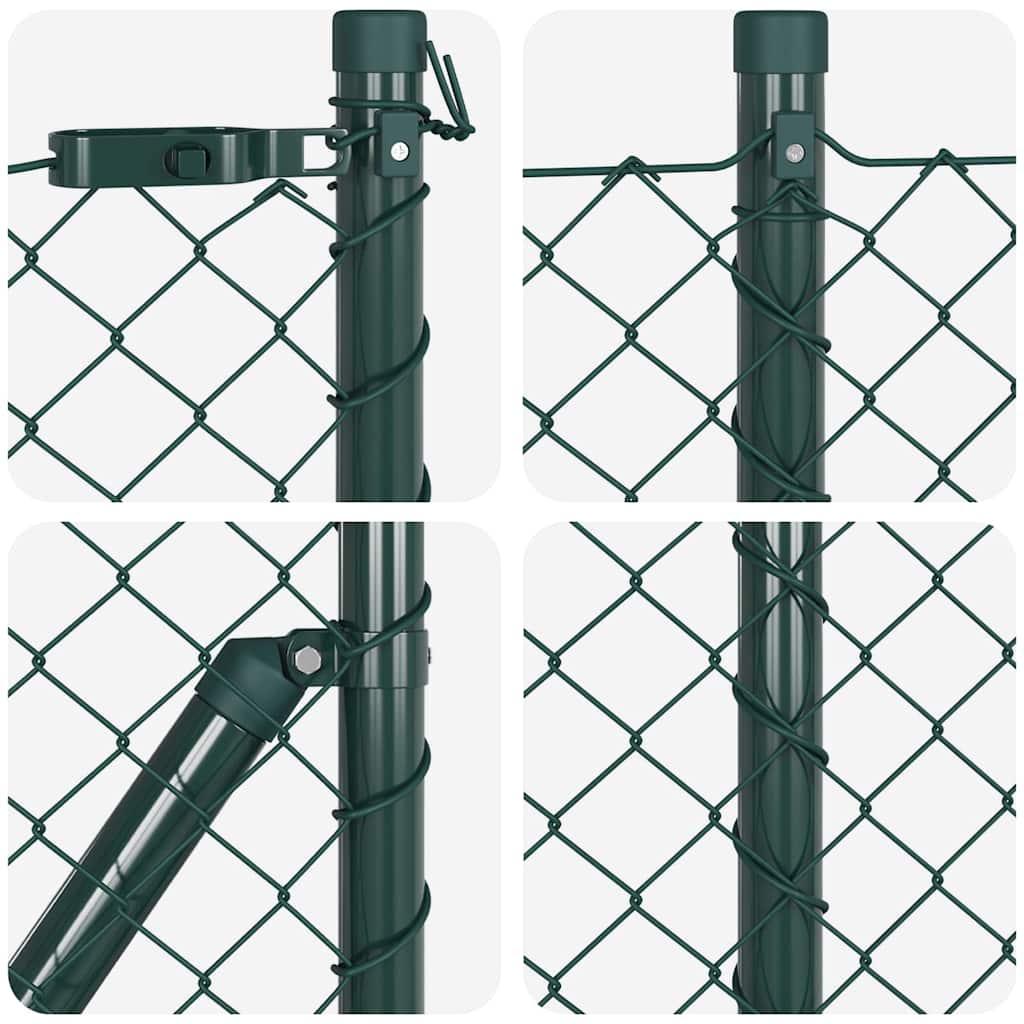 Stup za ogradu Zelena 25 x 0,8 m (mreža 40 x 40 mm) Čelik i PVC