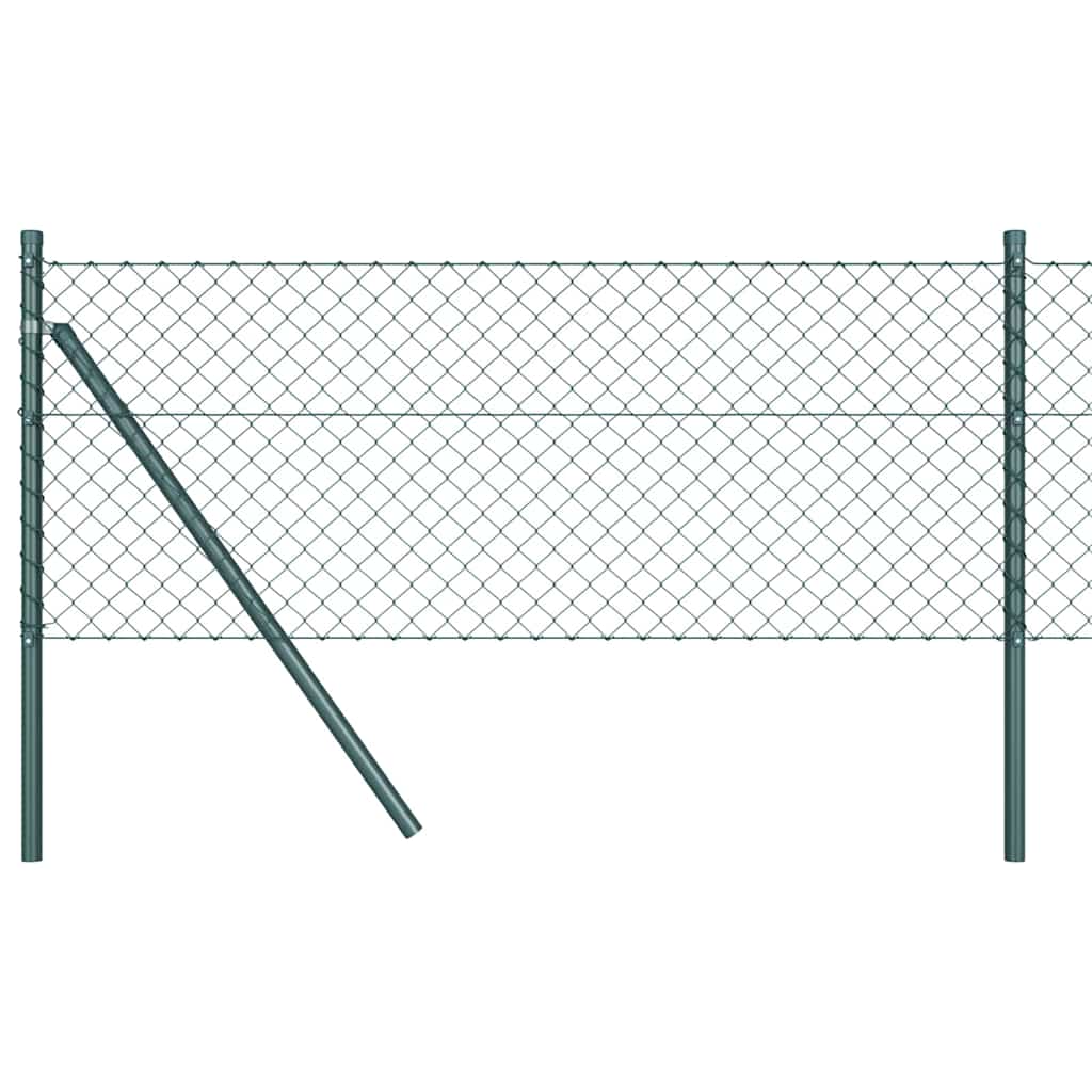 Stup za ogradu Zelena 25 x 0,8 m (mreža 40 x 40 mm) Čelik i PVC