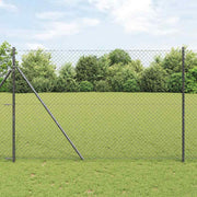 Stup za ogradu Siva 10 x 1,6 m (40 x 40 mm mreža) Čelik i PVC