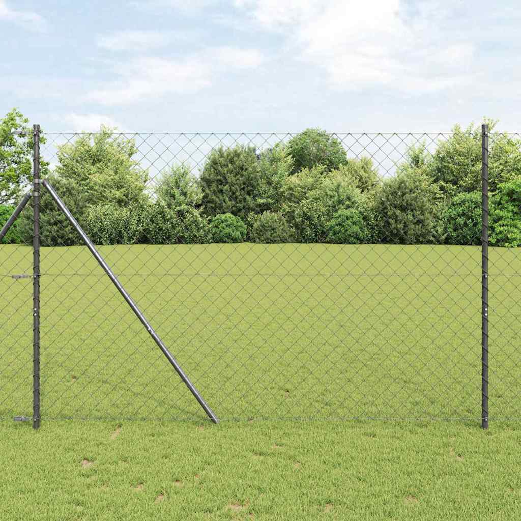 Stup za ogradu Siva 25 x 1,5 m (60 x 60 mm mreža) Čelik