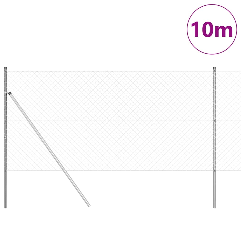 Stup za ogradu Srebrno 10 x 1,4 m (40 x 40 mm mreža) Čelik