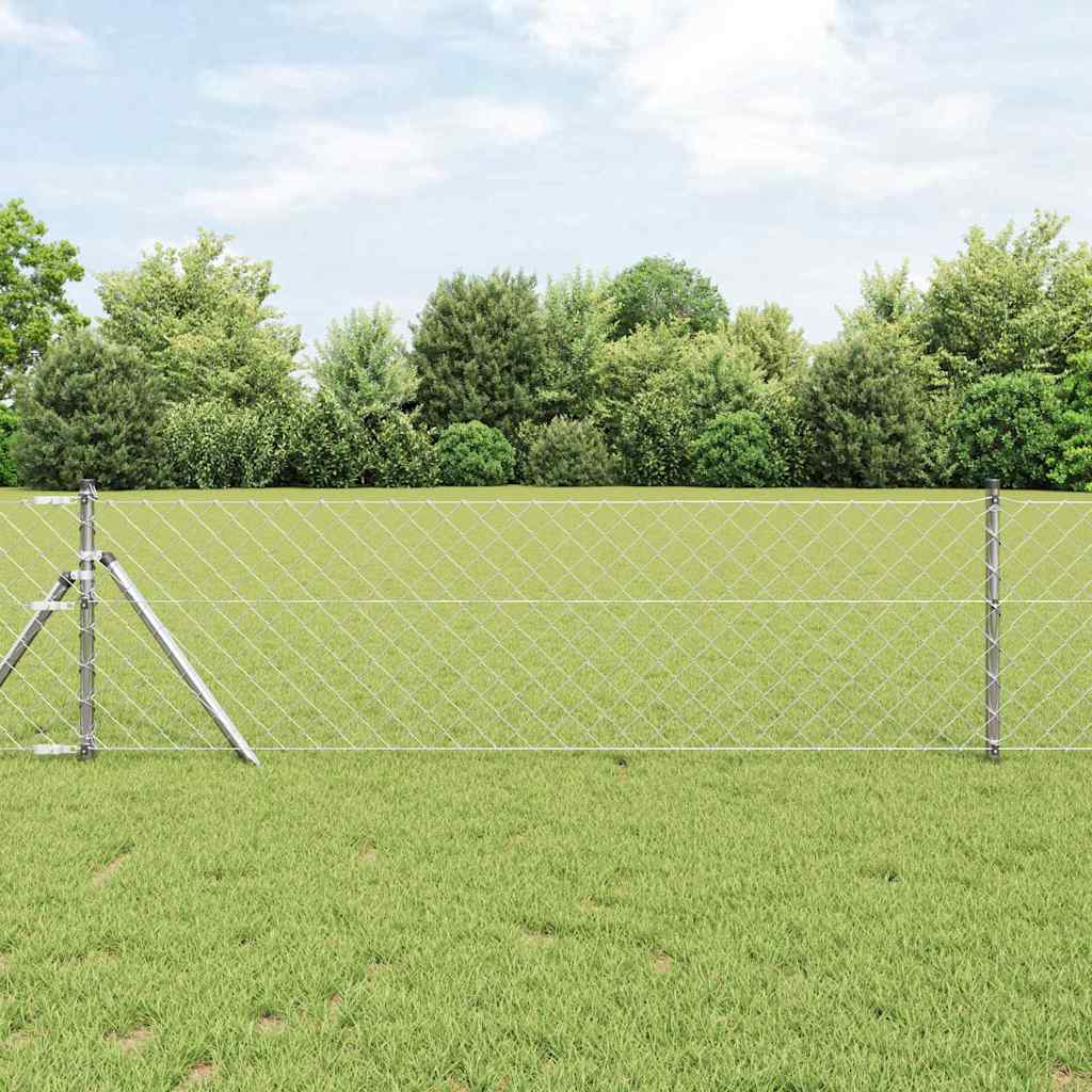 Stup za ogradu Srebrno 10 x 0,4 m (mreža 60 x 60 mm) Čelik