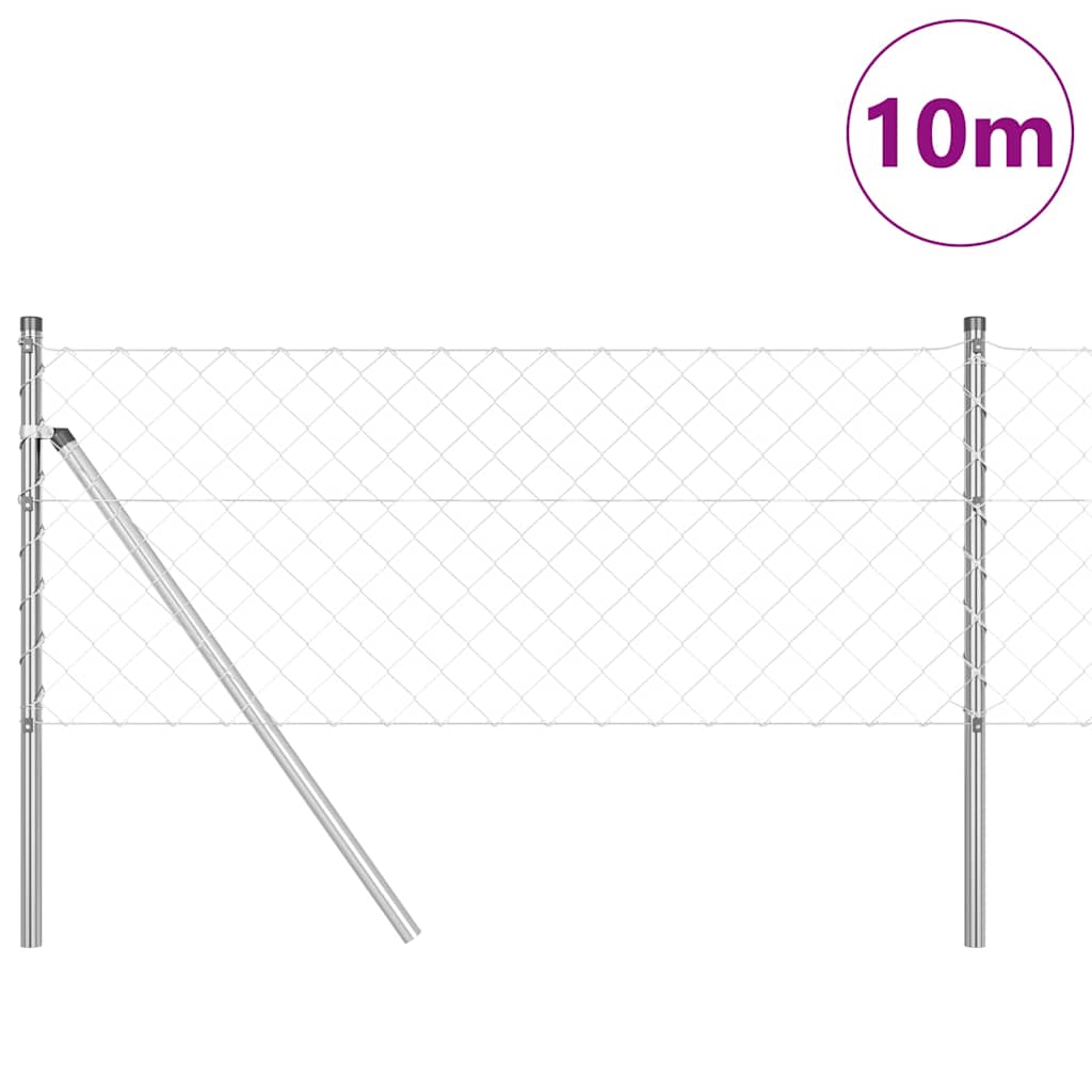 Stup za ogradu Srebrno 10 x 0,4 m (mreža 60 x 60 mm) Čelik
