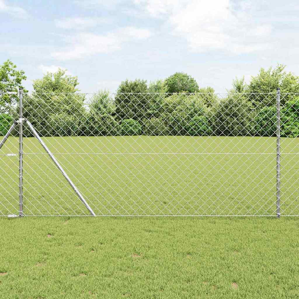 Stup za ogradu Srebrno 10 x 1,4 m (60 x 60 mm mreža) Čelik