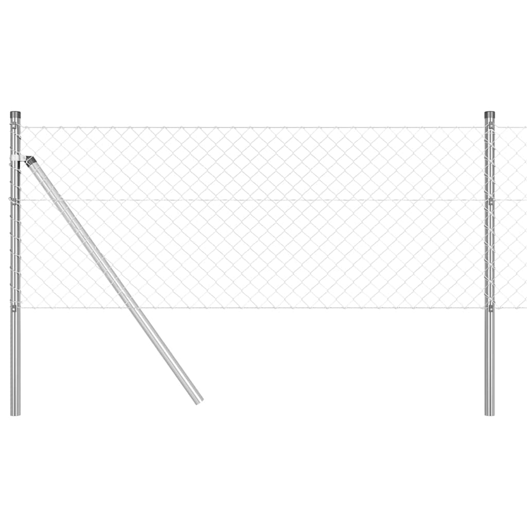 Stup za ogradu Srebrno 25 x 0,4 m (40 x 40 mm mreža) Čelik