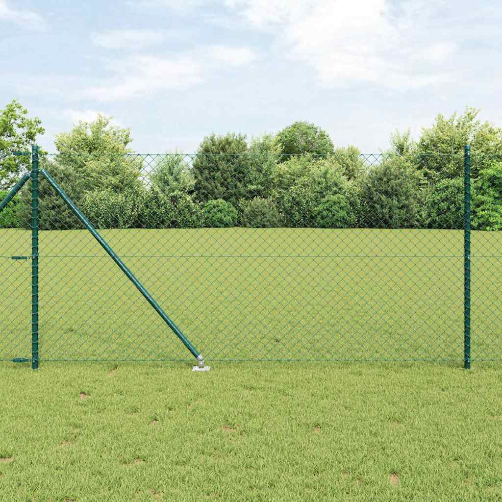 Stup za ogradu Zelena 10 x 1 m (mreža 40 x 40 mm) Čelik i PVC