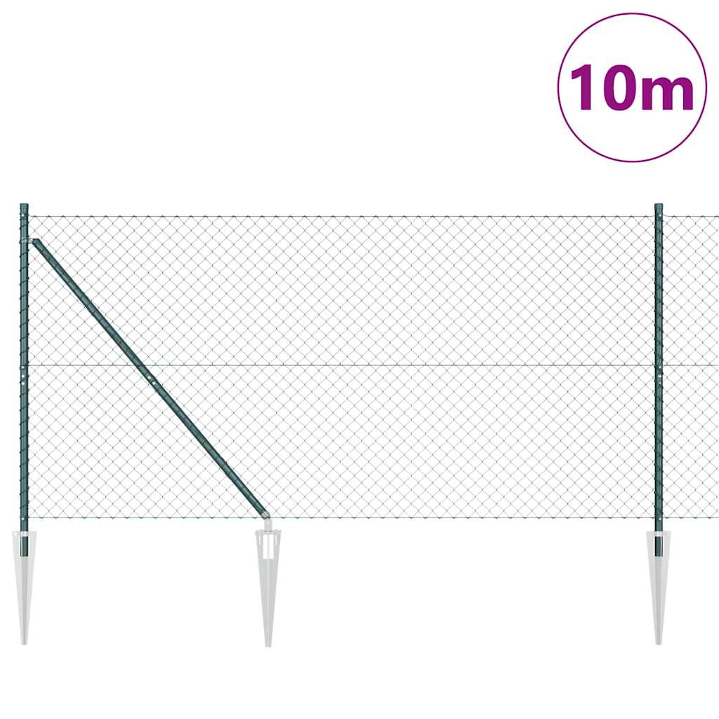 Stup za ogradu Zelena 10 x 1,4 m (40 x 40 mm mreža) Čelik i PVC
