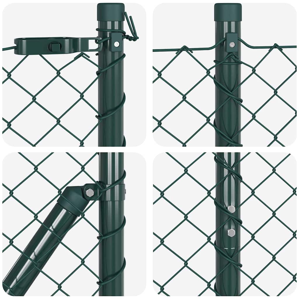 Stup za ogradu Zelena 10 x 1,6 m (40 x 40 mm mreža) Čelik i PVC