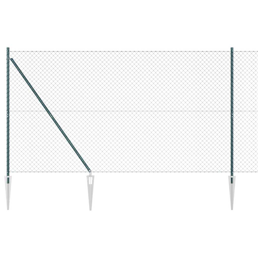 Stup za ogradu Zelena 10 x 1,6 m (40 x 40 mm mreža) Čelik i PVC