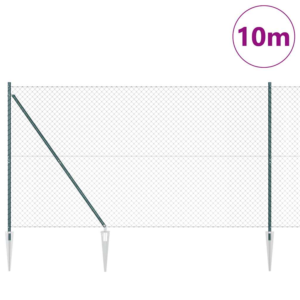 Stup za ogradu Zelena 10 x 1,5 m (60 x 60 mm mreža) Čelik i PVC