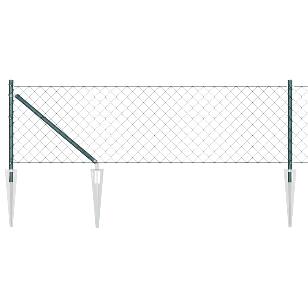 Stup za ogradu Zelena 25 x 0,6 m (40 x 40 mm mreža) Čelik i PVC