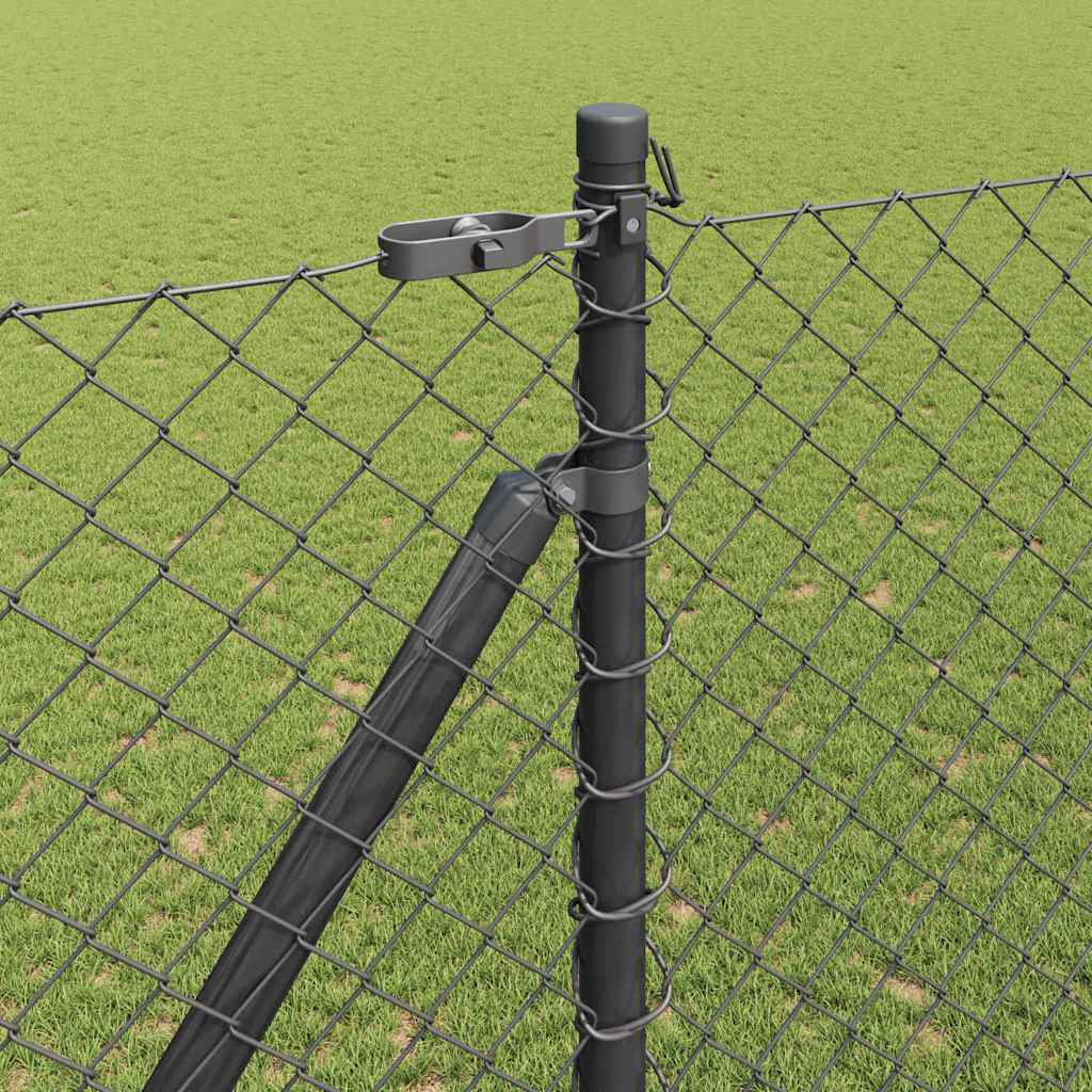 Stup za ogradu Siva 10 x 1,6 m (40 x 40 mm mreža) Čelik i PVC