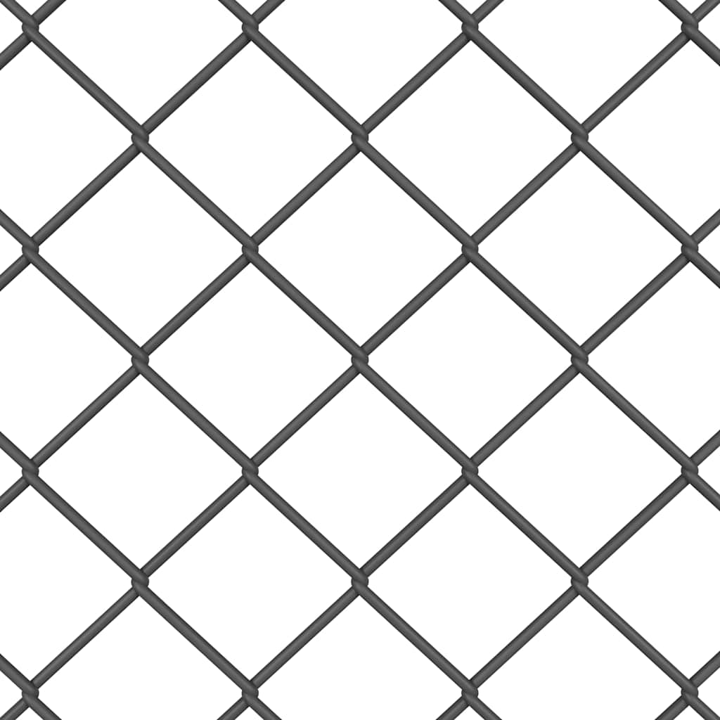 Stup za ogradu Siva 25 x 1,4 m (60 x 60 mm mreža) Čelik i PVC