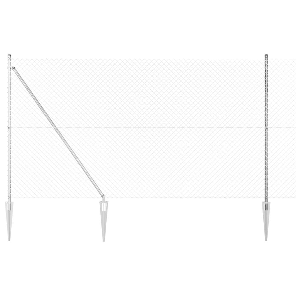 Stup za ogradu Srebrno 10 x 1,6 m (40 x 40 mm mreža) Čelik