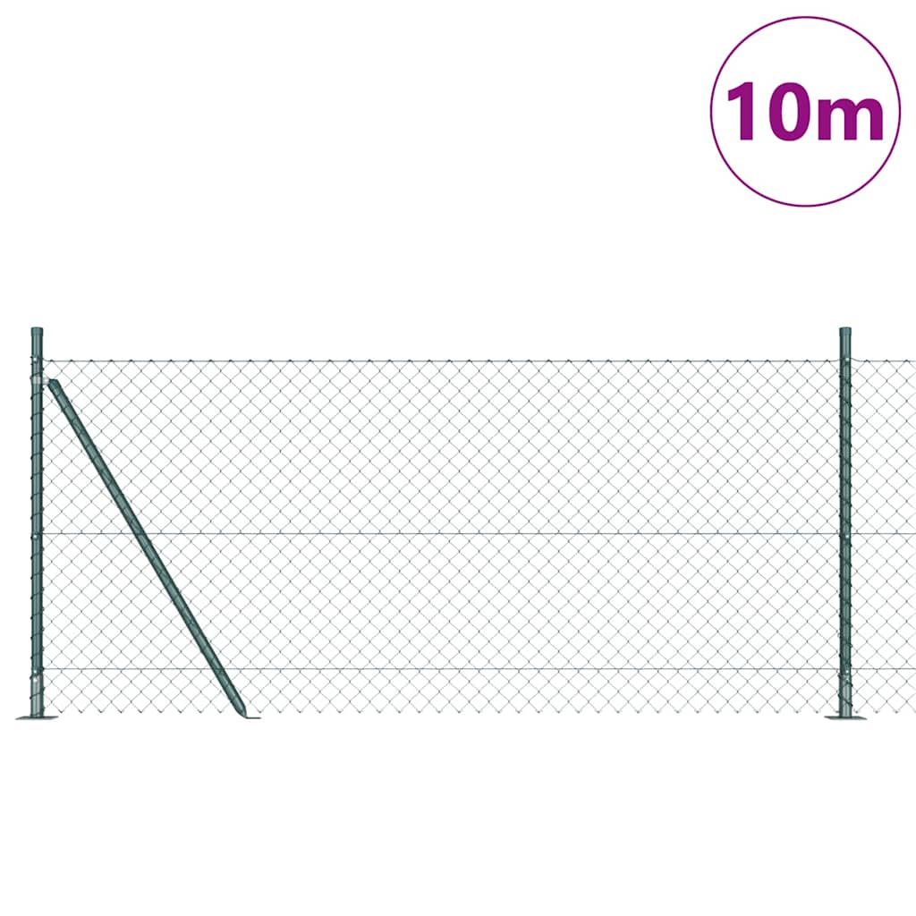 Ograde od lanca s betonskom podlogom 10 x 1 m Zelena Mreža