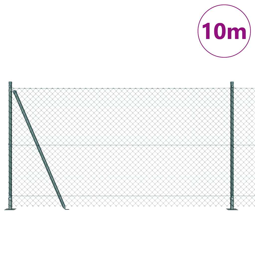 Ograde od lanca s betonskom podlogom 10 x 1,2 m Zelena Mreža