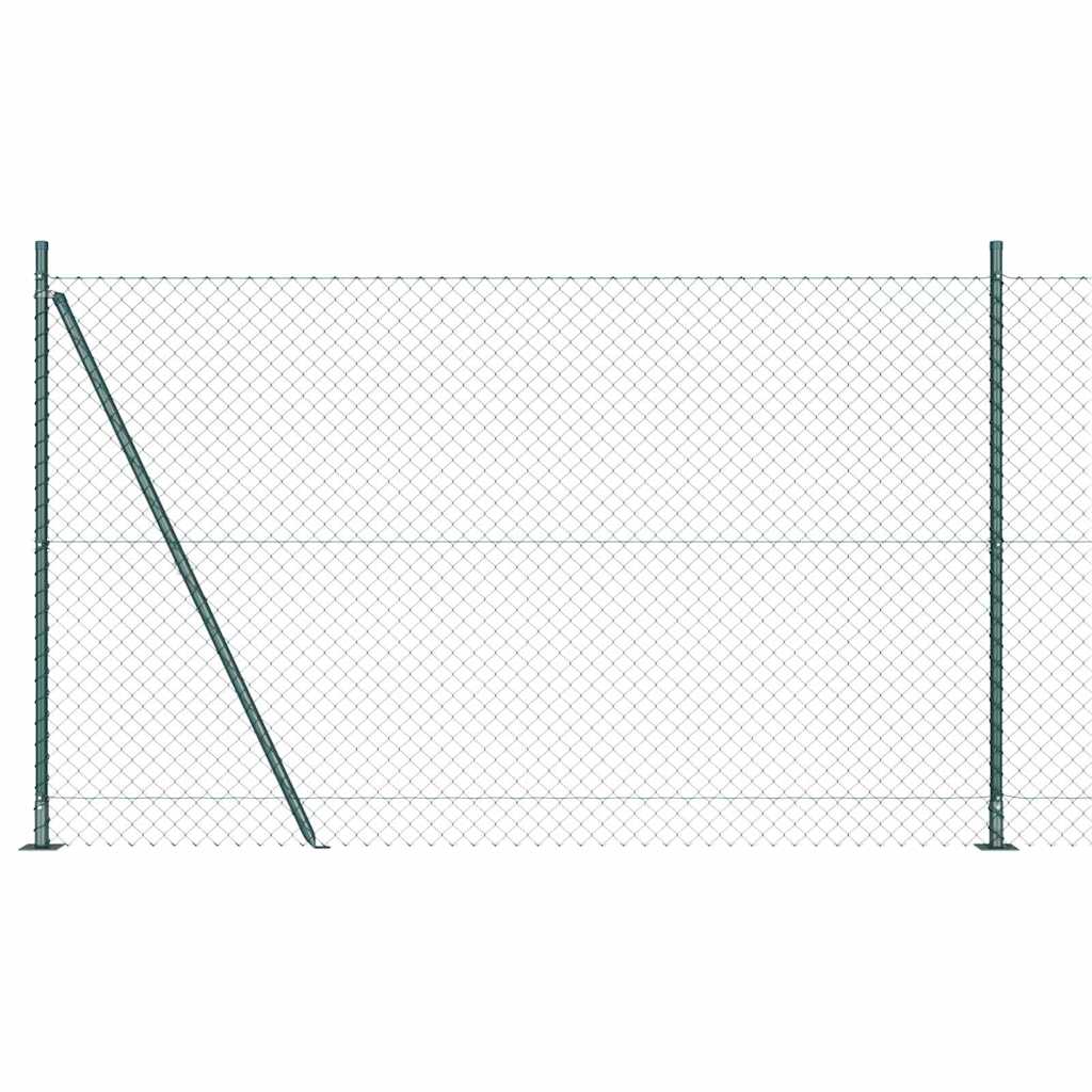 Stup za ogradu Zelena 10 x 1,6 m (40 x 40 mm mreža) Čelik i PVC
