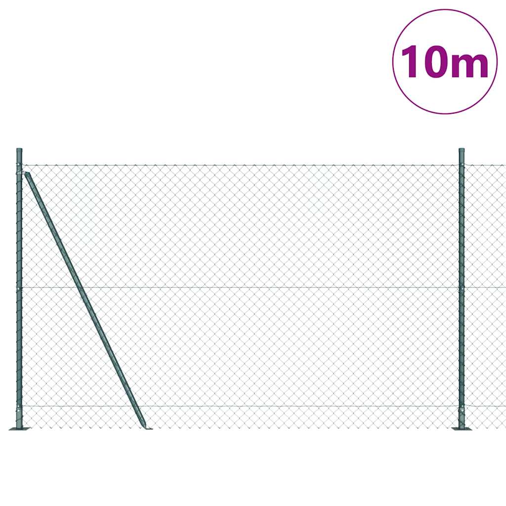 Stup za ogradu Zelena 10 x 1,6 m (40 x 40 mm mreža) Čelik i PVC