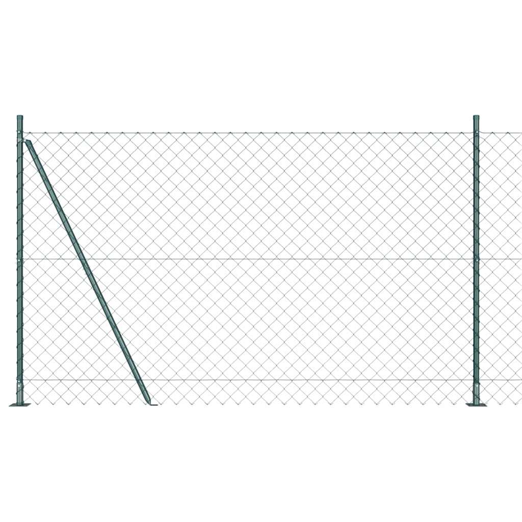 Stup za ogradu Zelena 10 x 1,5 m (60 x 60 mm mreža) Čelik i PVC