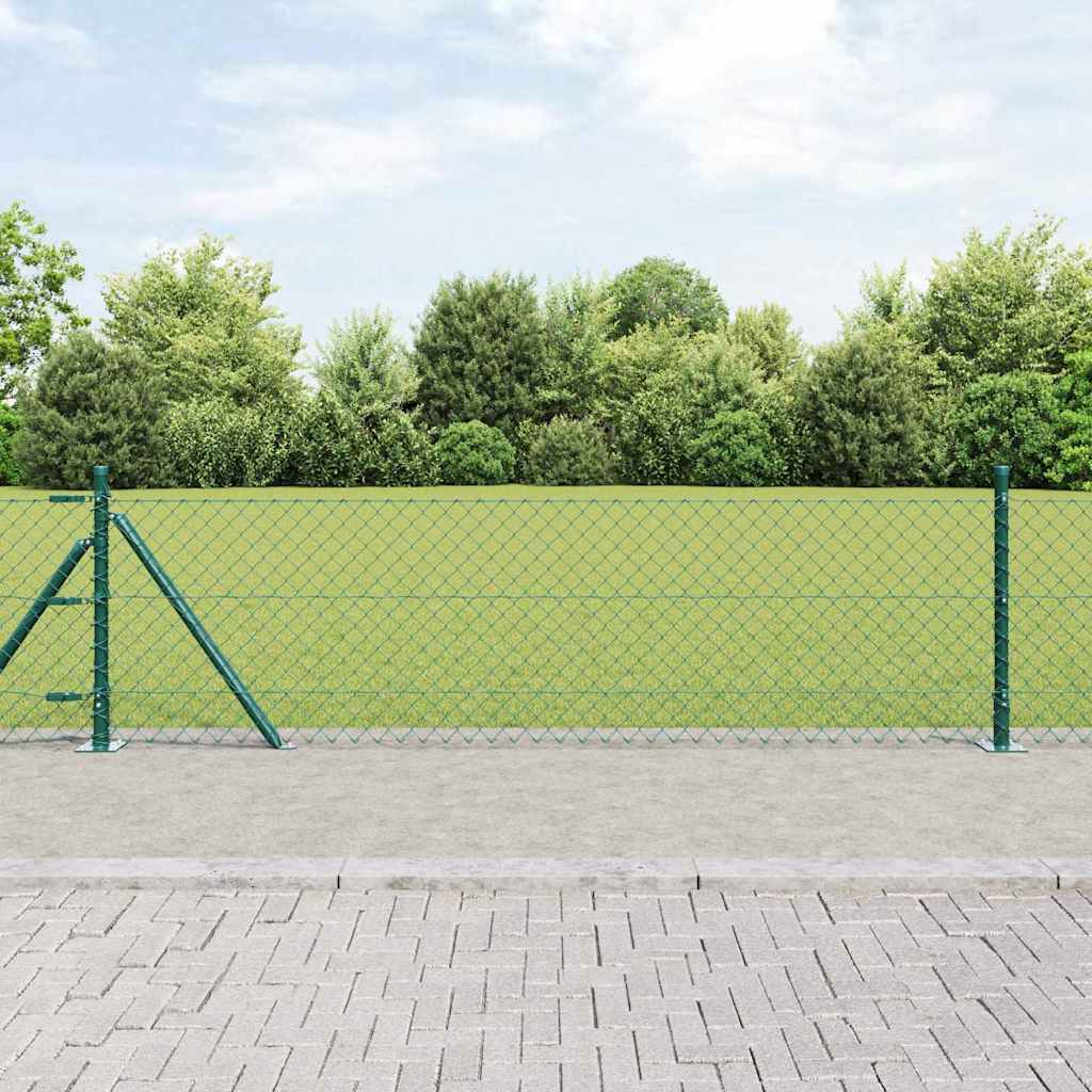 Stup za ogradu Zelena 25 x 0,6 m (40 x 40 mm mreža) Čelik i PVC