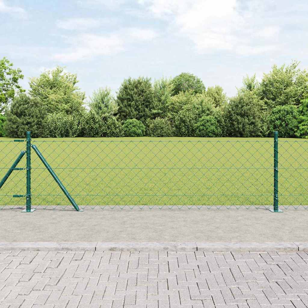 Stup za ogradu Zelena 25 x 0,6 m (mreža 60 x 60 mm) Čelik i PVC