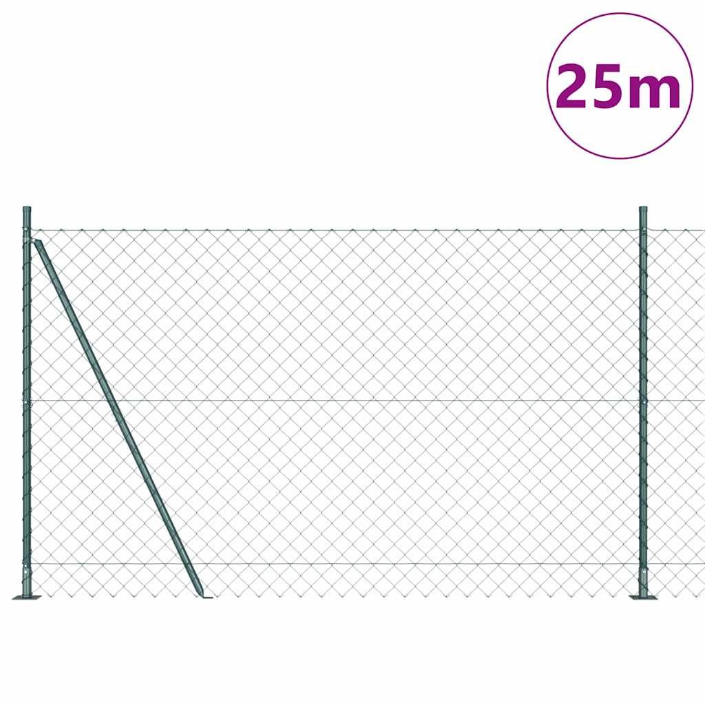 Stup za ogradu Zelena 1,5 x 25 m (60 x 60 mm mreža) Čelik