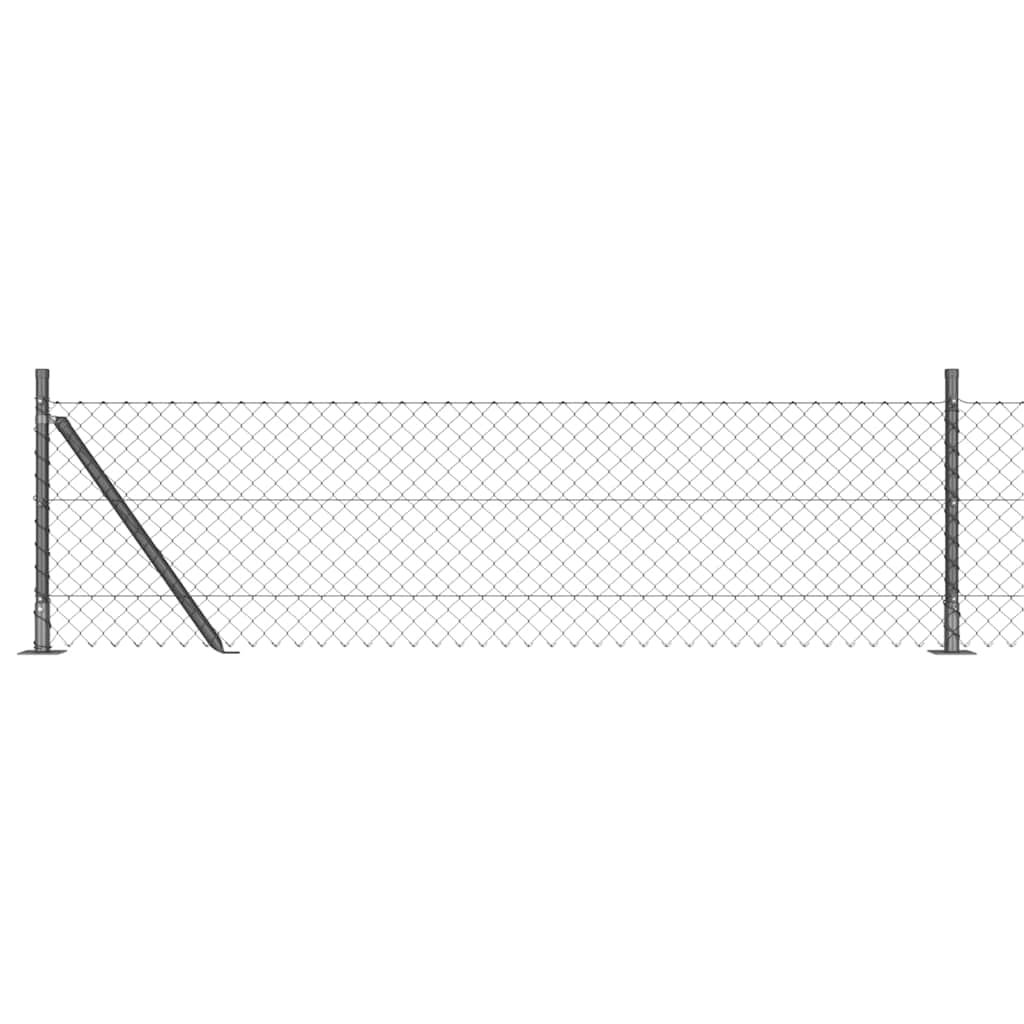 Zavareno žičano ogradno mreža s betonskom podlogom 10 x 0,6 m