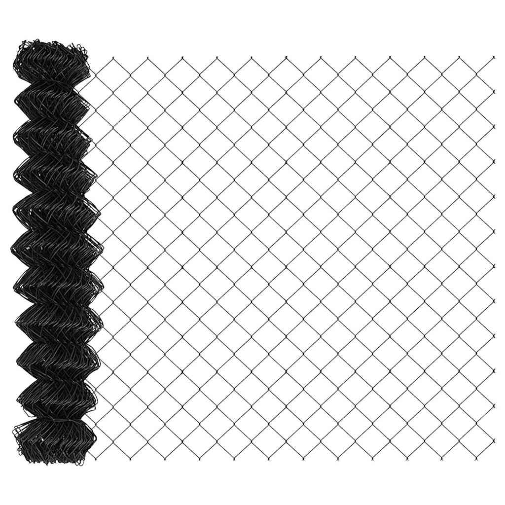 Ograde od lanca s betonskom podlogom 10 x 0,8 m Siva Mreža