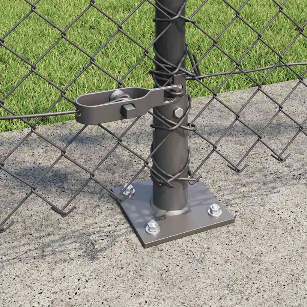 Stup za ogradu Siva 10 x 1,2 m (40 x 40 mm mrežica) Čelik i PVC