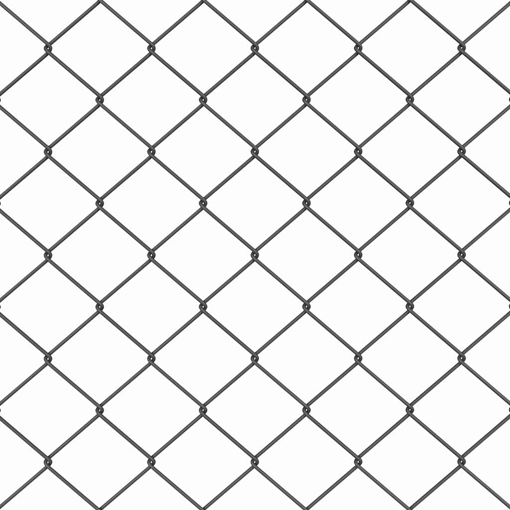 Ograde od lanca s betonskom podlogom 10 x 1,6 m Siva Mreža