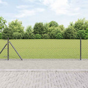 Ograde od lanca s betonskom podlogom 25 x 0,4 m Siva Mreža