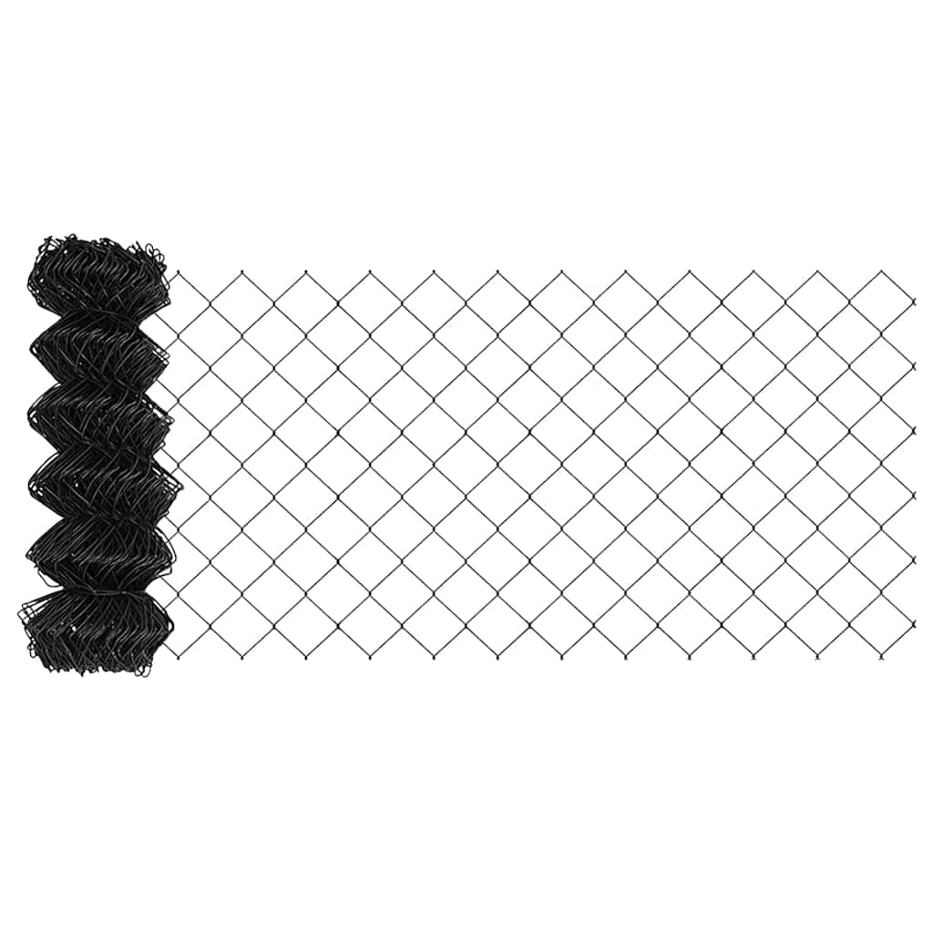 Ograde od lanca s betonskom podlogom 25 x 0,4 m Siva Mreža