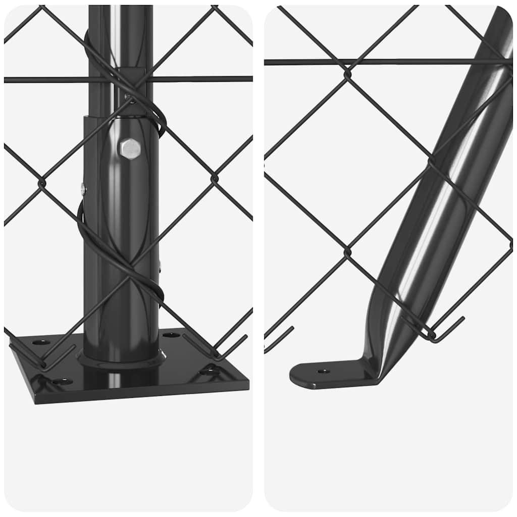 Stup za ogradu Siva 25 x 0,8 m (60 x 60 mm mreža) Čelik