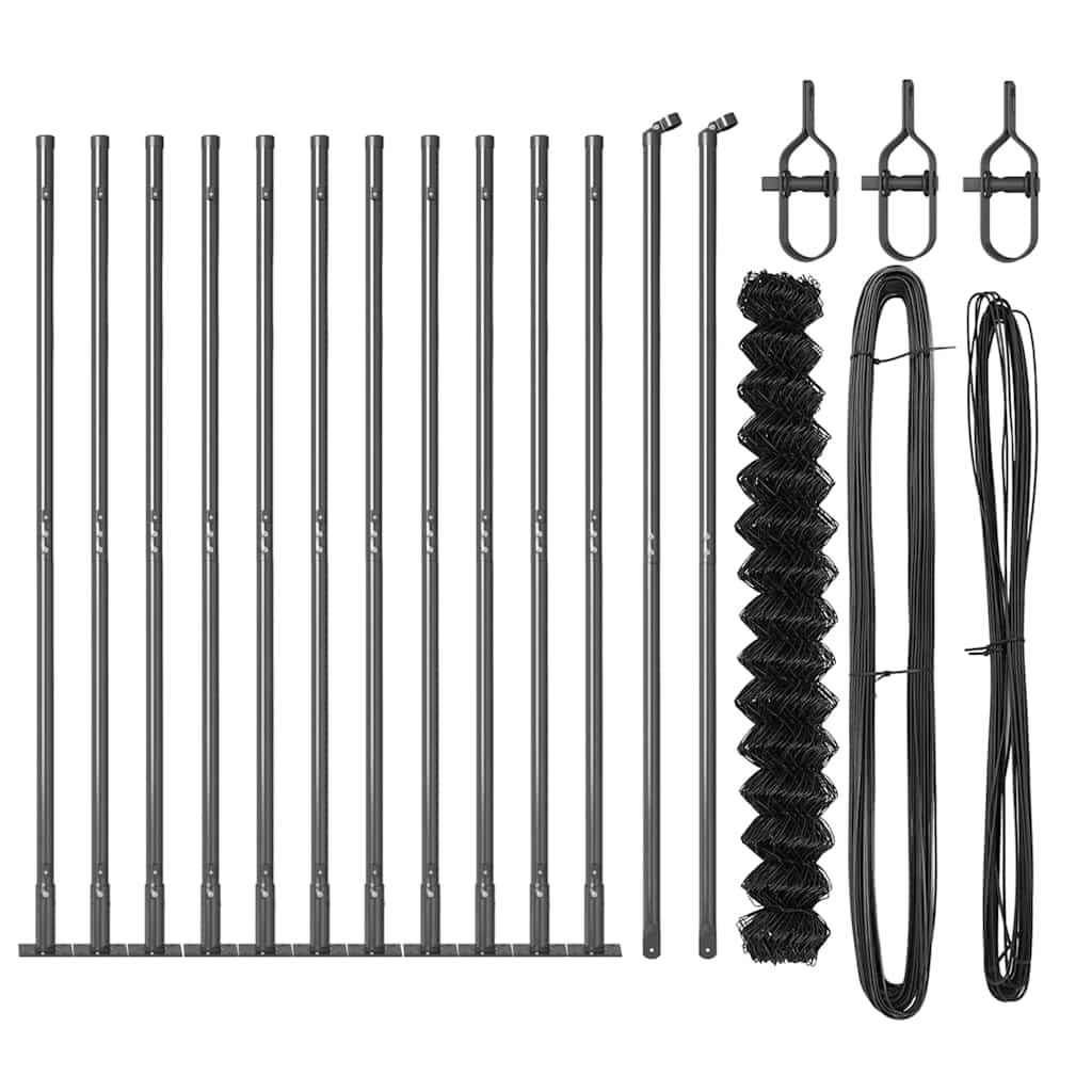 Stup za ogradu Siva 25 x 1,5 m (60 x 60 mm mreža) Čelik