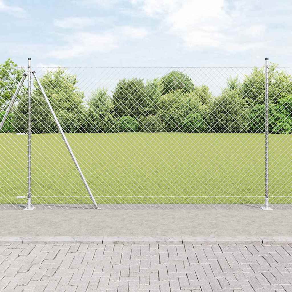 Stup za ogradu Srebrno 10 x 1,4 m (40 x 40 mm mreža) Čelik
