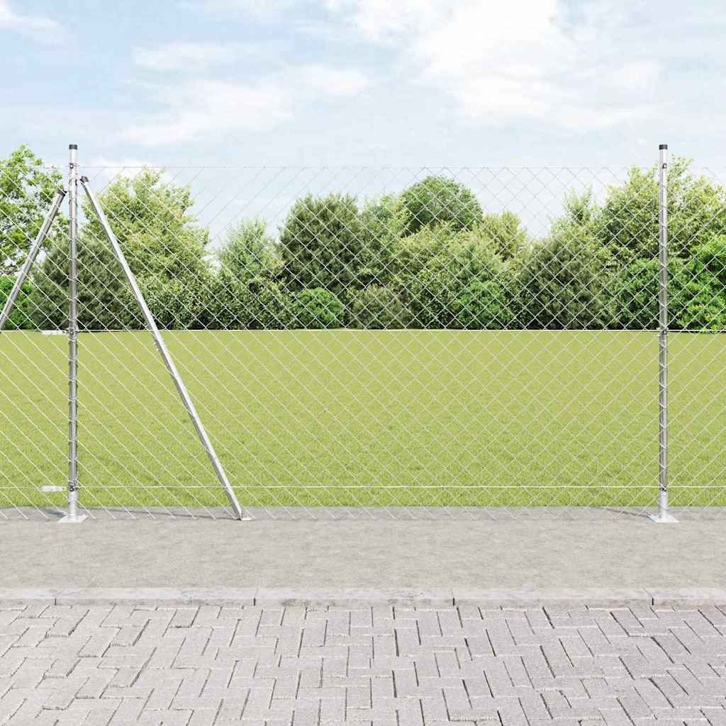 Stup za ogradu Srebrno 10 x 1,5 m (60 x 60 mm mreža) Čelik