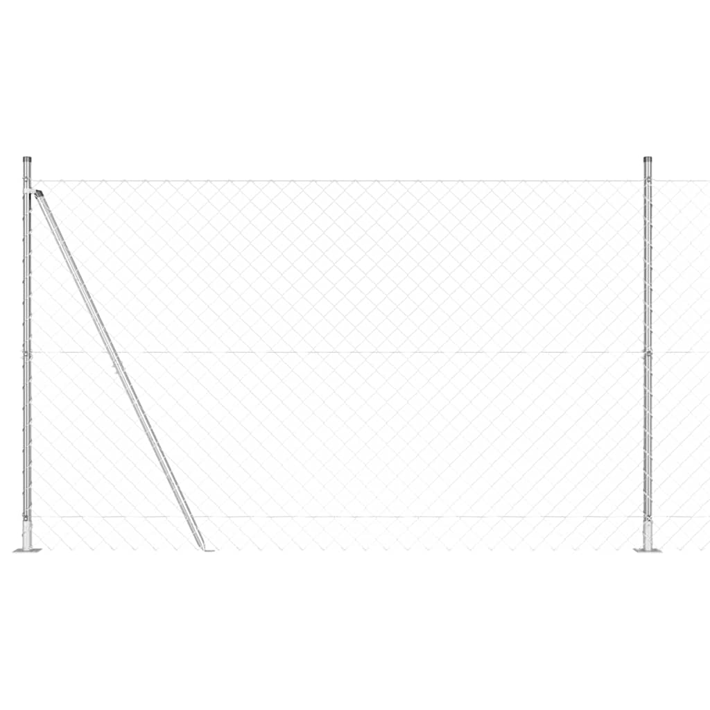 Stup za ogradu Srebrno 10 x 1,6 m (60 x 60 mm mreža) Čelik